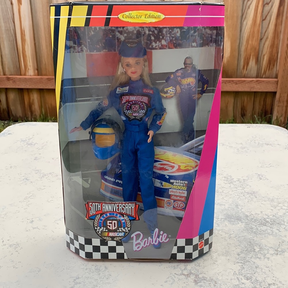 NASCAR Barbie 50th Anniversary with box and certificate